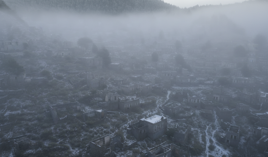 Ege’nin terk edilmiş hayalet köyü: Sisler altında yatan gizem