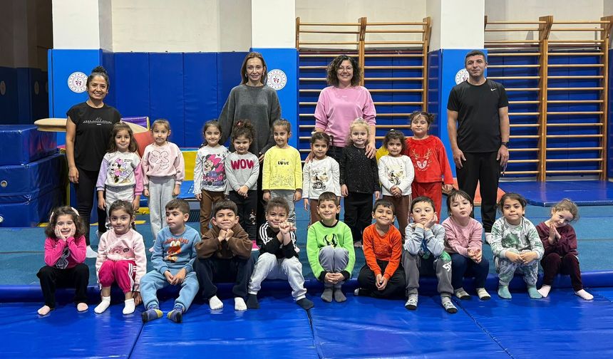 Küçük yaşta büyük adım! Minikler cimnastiğe başladı