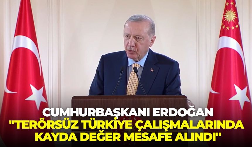 Cumhurbaşkanı Erdoğan: "Terörsüz Türkiye çalışmalarında kayda değer mesafe alındı"