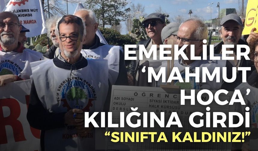 İzmir’de emekliler Mahmut Hoca kılığına girdi: Sınıfta kaldınız!