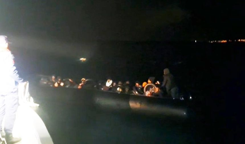 Milas açıklarında düzensiz göçmen operasyonu: 3’ü çocuk 37 kişi yakalandı