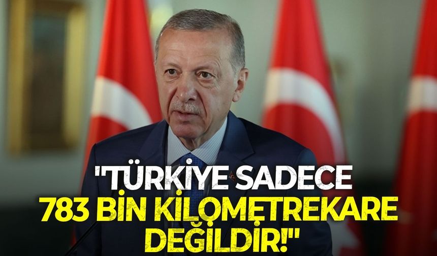 Cumhurbaşkanı Erdoğan'dan Beştepe'de açıklamalar: "Türkiye sadece 783 bin kilometrekare değildir!"