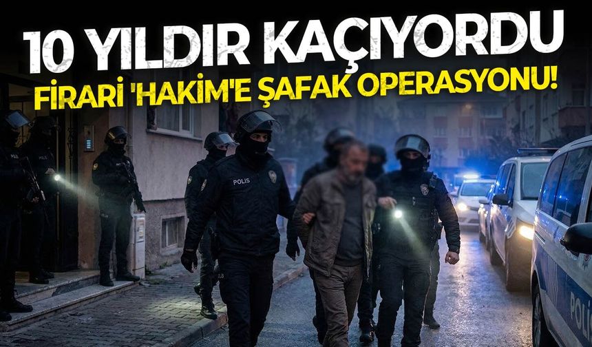 10 Yıldır kaçıyordu... Firari 'Hakim'e şafak operasyonu!