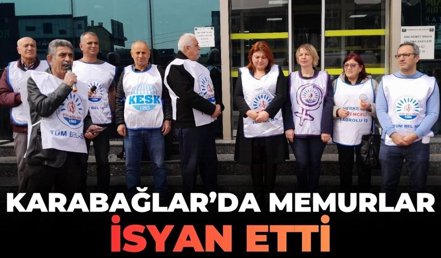 Karabağlar'da ödeme krizi: Memurlar belediye önünde isyan etti!