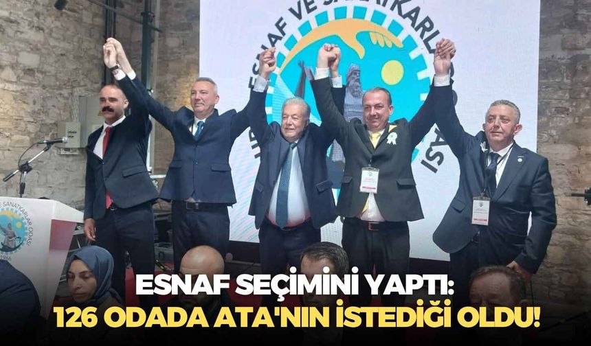 Esnaf seçimini yaptı: 126 odada Ata'nın istediği oldu!