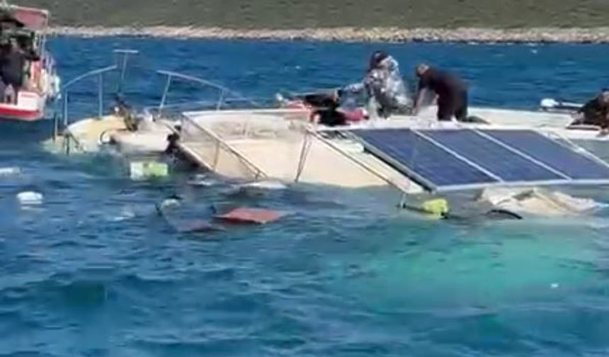 Körfez'de panik!  Balıkçı teknesi sulara gömüldü!