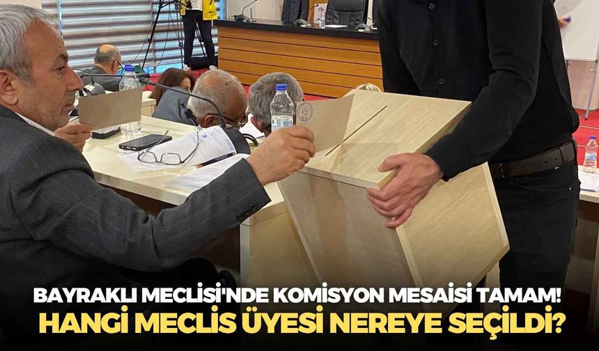 Bayraklı Meclisi'nde komisyon mesaisi tamam!  Hangi meclis üyesi nereye seçildi?