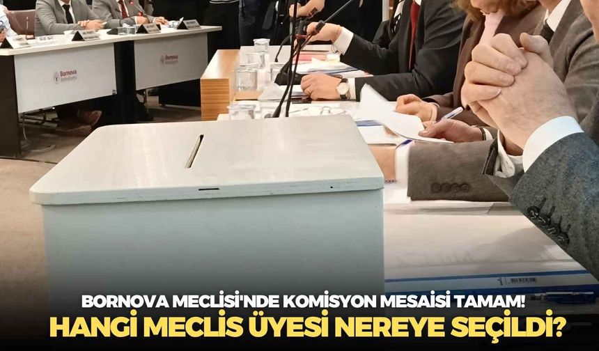 Bornova Meclisi'nde komisyon mesaisi tamam!  Hangi meclis üyesi nereye seçildi?
