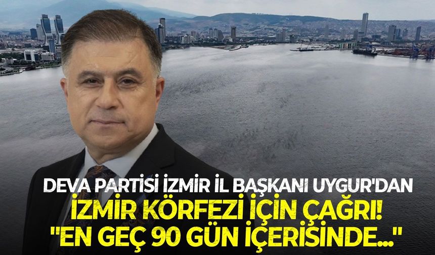 DEVA Partisi İzmir İl Başkanı Aybar Uygur'dan İzmir Körfezi için çağrı! "En geç 90 gün içerisinde..."