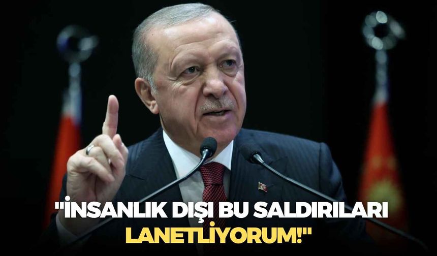 Cumhurbaşkanı Erdoğan: "İnsanlık dışı bu saldırıları lanetliyorum!"