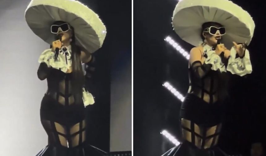 Ülker Arena’da görsel şov: Hande Yener’in fütüristik performansı sosyal medyayı salladı!