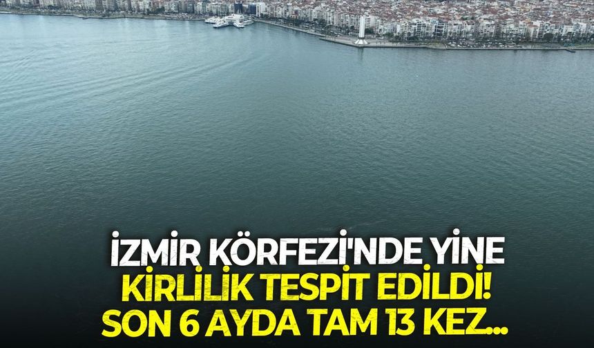 İzmir Körfezi'nde yine kirlilik tespit edildi! Son 6 ayda tam 13 kez...