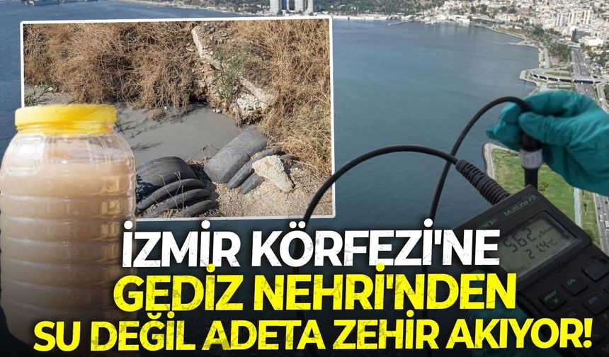 İzmir Körfezi'ne Gediz Nehri'nden su değil adeta zehir akıyor!