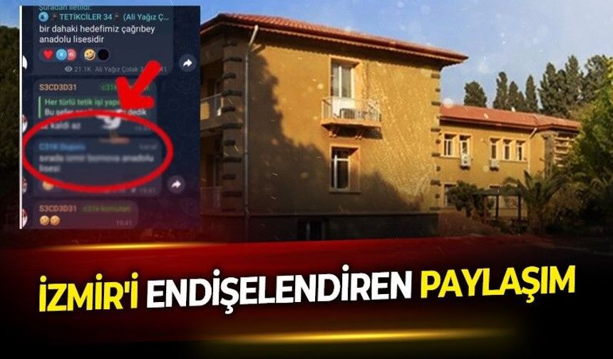 Sosyal medyada endişelendiren paylaşım! Bu kez İzmir'in köklü eğitim kurumunu hedef gösterdiler