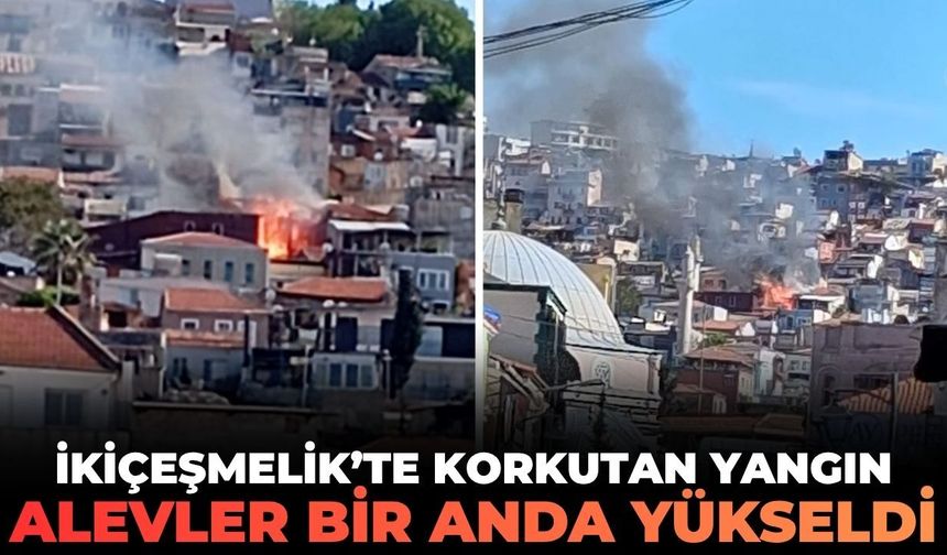 İkiçeşmelik’te korkutan yangın! Alevler bir anda yükseldi