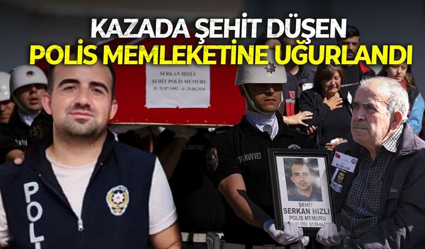 Bornova'daki kazada şehit düşmüştü! Polis memuru Serkan Hızlı için tören düzenlendi