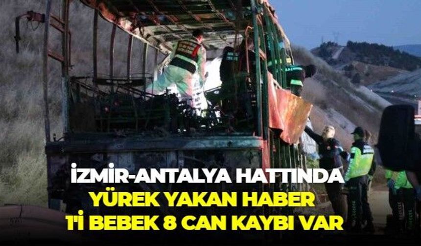 İzmir'den Antalya'ya giden yolcu otobüsü Denizli'de kontrolden çıktı! Kazada 1'i bebek 8 kişi can verdi