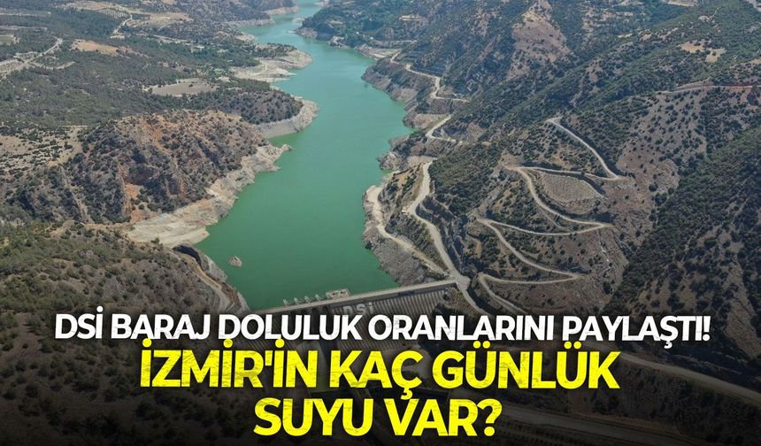 DSİ son baraj doluluk oranlarını paylaştı! İzmir'in kaç günlük suyu var?
