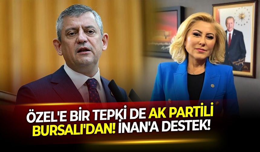Özel'e bir tepki de AK Partili Bursalı'dan! İnan'a destek!
