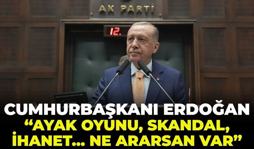 Cumhurbaşkanı Erdoğan'dan CHP'ye: "Ayak oyunu, skandal, ihanet.. Ne ararsan var!"