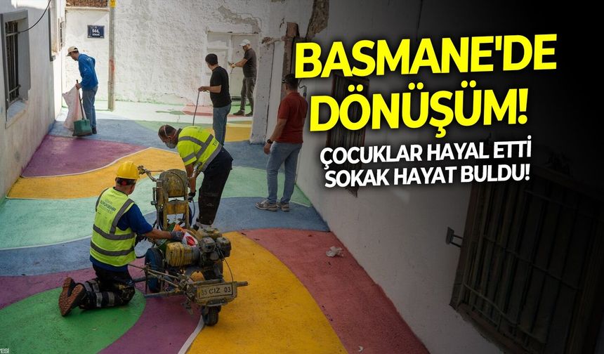Basmane'de mucize dönüşüm! Çocuklar hayal etti, sokak hayat buldu!