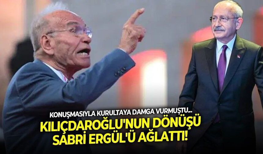 Şaibe iddialarına hedef olan kurultaya damga vurmuştu! Kılıçdaroğlu'nun koltuğa dönüşü Sabri Ergül'ü ağlattı