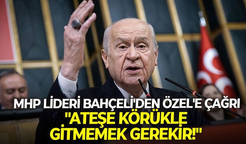 MHP lideri Bahçeli'den Özel'e çağrı: "Ateşe körükle gitmemek gerekir!"