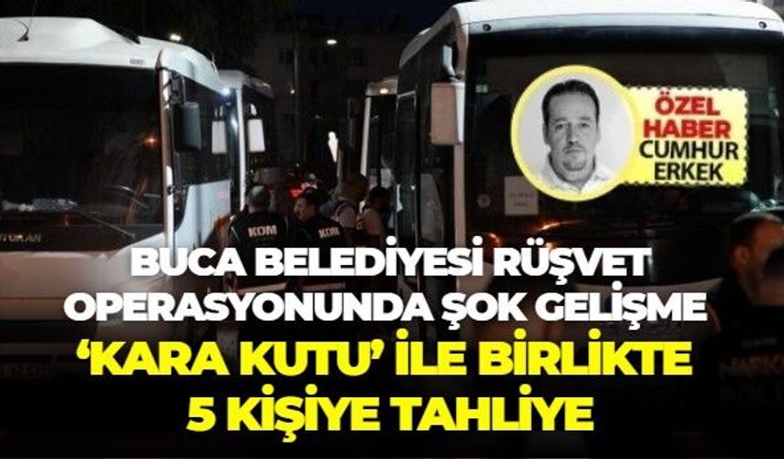Buca belediyesi rüşvet operasyonunda  'şok' gelişme: 'Kara kutu' ile birlikte 5 kişiye tahliye!