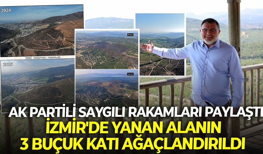 AK Partili saygılı rakamları paylaştı: İzmir'de yanan alanın 3 buçuk katı ağaçlandırıldı