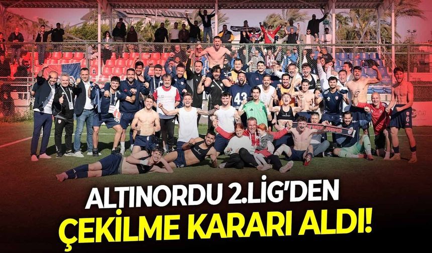 Altınordu 2.Lig’den çekilme kararı aldı!