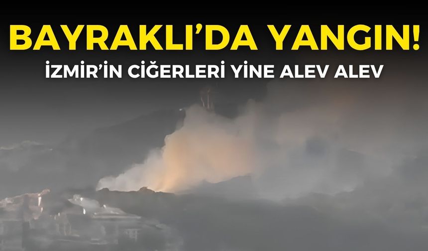 Bayraklı'da yangın: İzmir'in ciğerleri yine alev alev!
