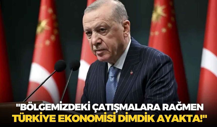 Cumhurbaşkanı Erdoğan: "Bölgemizdeki çatışmalara rağmen Türkiye ekonomisi dimdik ayakta!"