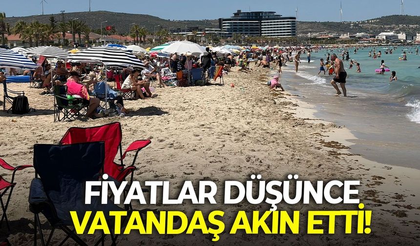 İzmir Çeşme'de adım atacak yer kalmadı! "Bu sezon fiyatların düşmesi iyi olmuş"