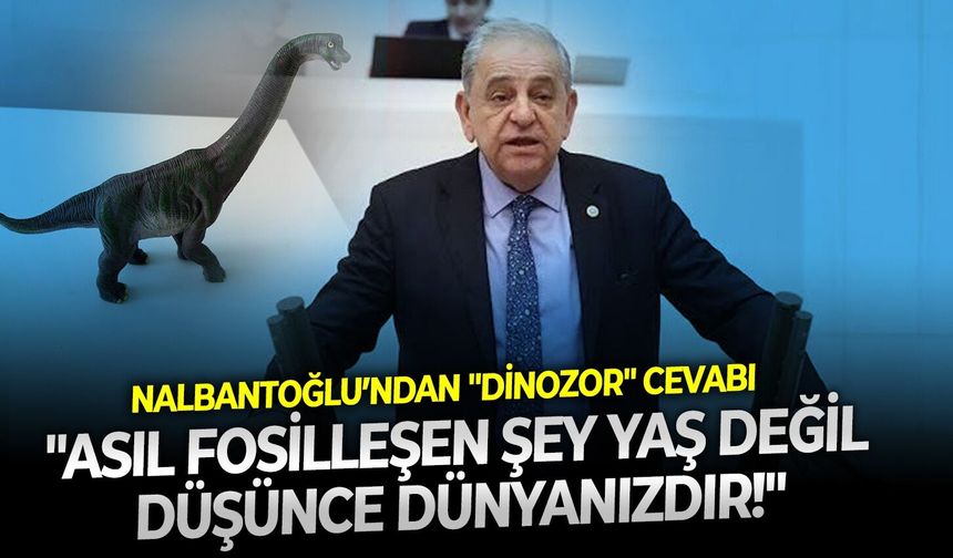Nalbantoğlu’ndan "Dinozor" resti: "Asıl fosilleşen şey yaş değil, düşünce dünyanızdır!"