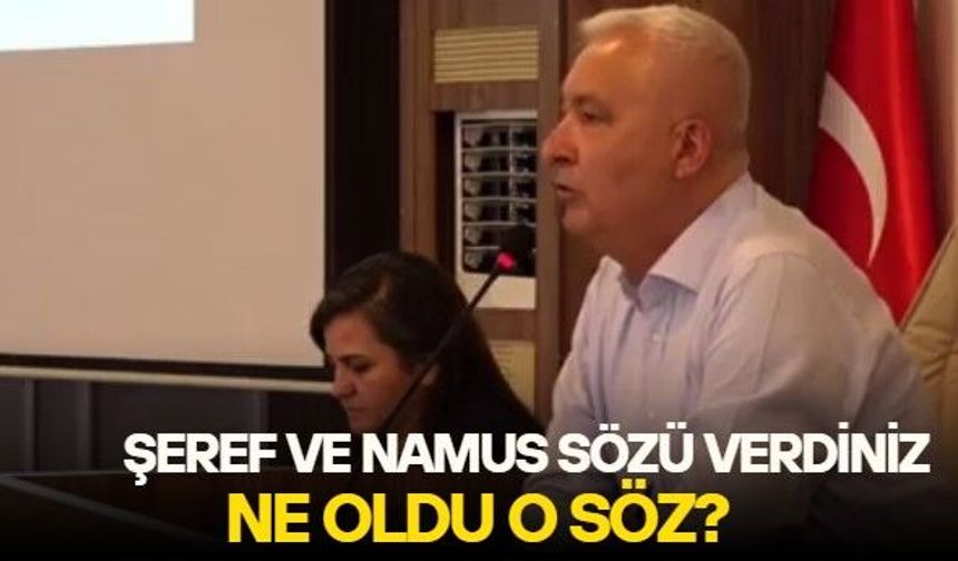 Kemalpaşa Belediye Başkanı Mehmet Türkmen'e seçim döneminde şeref ve namus sözü dediği vaadi soruldu