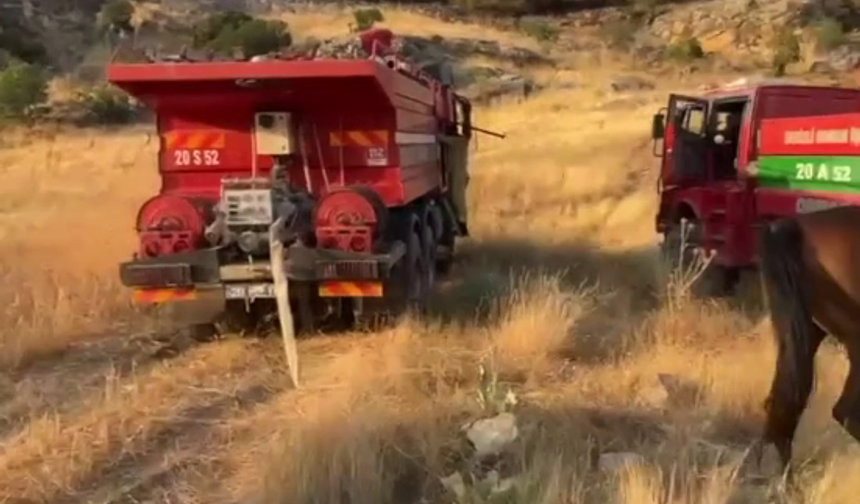 Pamukkale yakınlarındaki orman yangını kontrol altına alındı! 215 personel seferber oldu