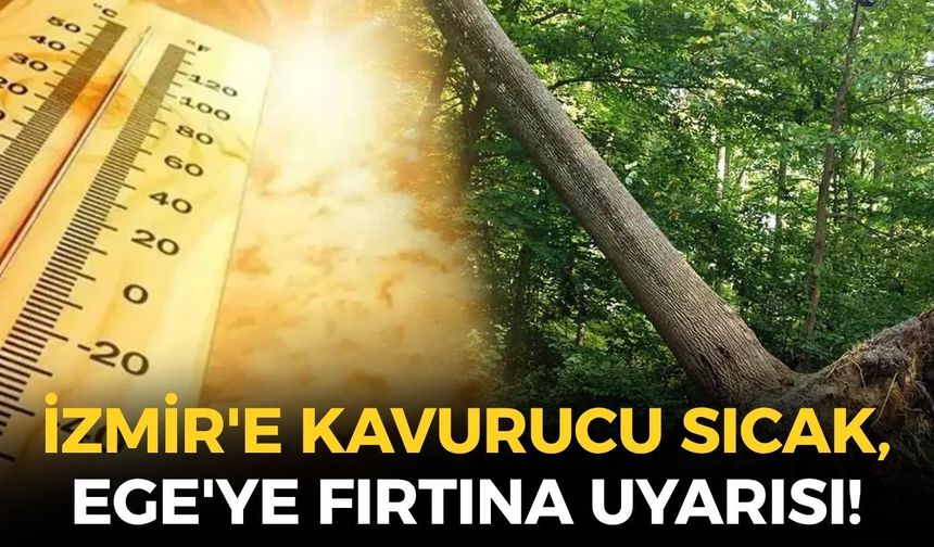 İzmir'e kavurucu sıcak, Ege'ye fırtına uyarısı! İlçeler tek tek açıklandı... O saatlere dikkat!