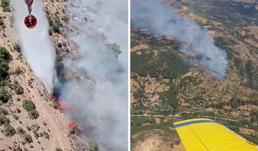 Ekipler seferber oldu! Kiraz’daki yangın kontrol altında