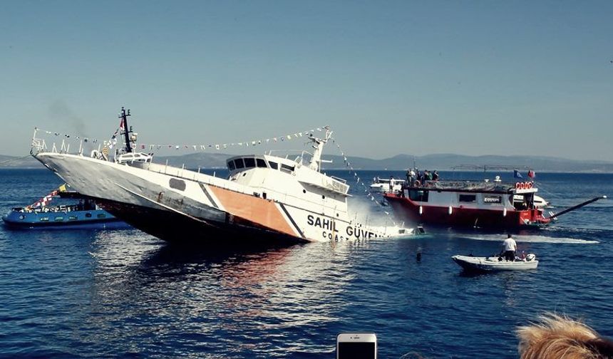 Çeşme açıklarında korku dolu anlar!