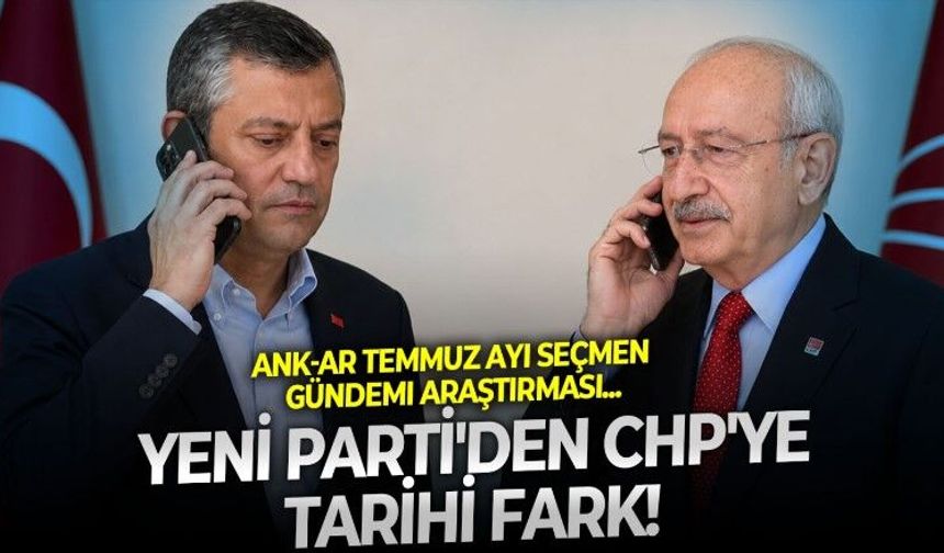 Ank-Ar'ın Temmuz ayı anketinden çıkan ilginç sonuç: Yeni Parti'den CHP'ye tam 8 kat fark!