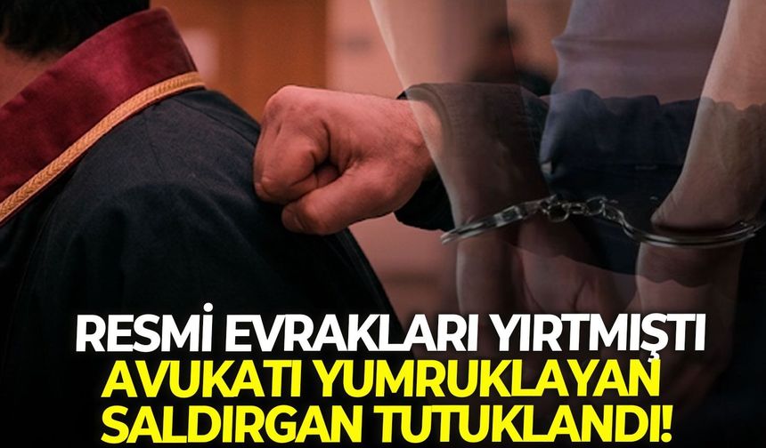 Resmi evrakları yırtmıştı: Avukatı yumruklayan saldırgan tutuklandı!