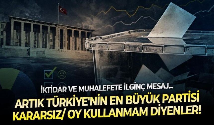 Asal Araştırma'nın anketinde dikkat çeken detay: Kararsız/oy kullanmam diyenlerin oranı zirveye yerleşti