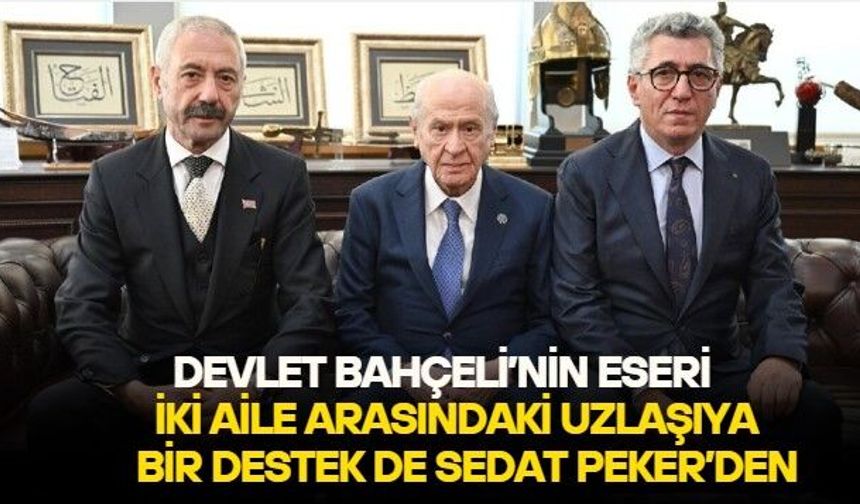 MHP lideri Devlet Bahçeli'nin barış siyasetinin son meyvesi Saral-Şahin ailelerinin el sıkışması oldu! Sedat Peker'den uzlaşıya tam destek var