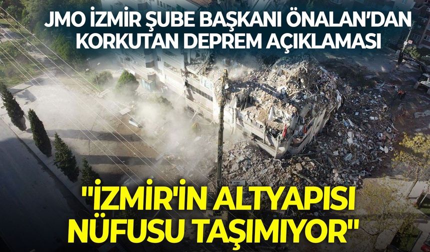 JMO İzmir Şube Başkanı Önalan: "İzmir'in altyapısı nüfusu taşımıyor"