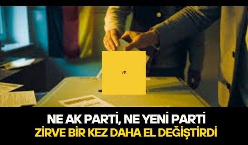Ne AK Parti, ne Yeni Parti! Asal Araştırma'nın Ekim ayı anketine göre zirvede artık onlar var
