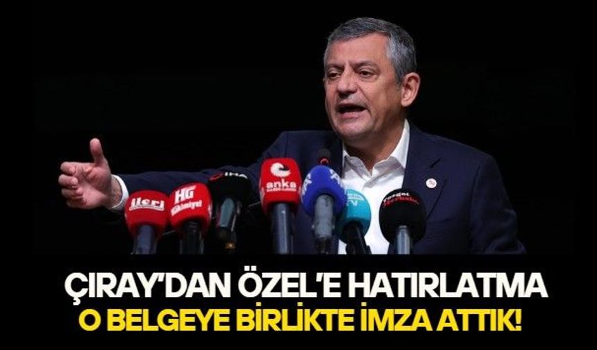 Aytun Çıray’dan bir dönem CHP'de birlikte siyaset yaptıkları Özgür Özel’e dokunulmazlık yanıtı: “O belgeye birlikte imza attık”