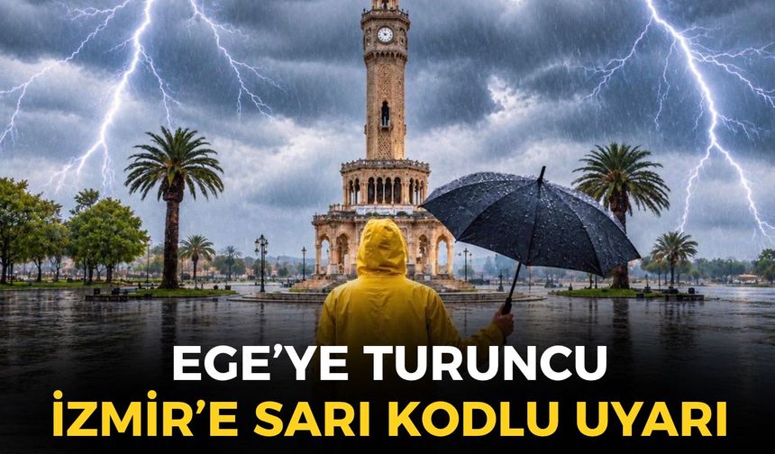 Ege'ye turuncu, İzmir'e sarı kod! Yağışlar devam edecek! 29 Ekim 2026 ilçe ilçe hava durumu