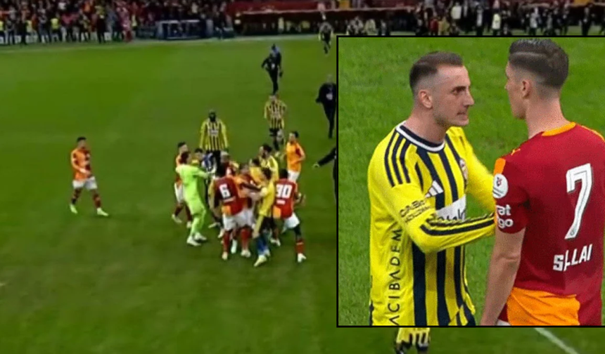 Galatasaray-Fenerbahçe derbisi sonrası saha karıştı!