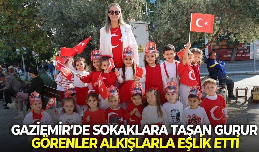 Gaziemir’de sokaklara taşan gurur: Görenler alkışlarla eşlik etti