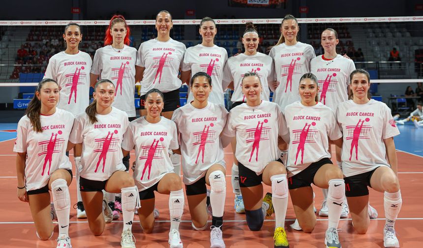Göztepe, VakıfBank maçında hem sahada hem tribünde farkındalık oluşturdu
